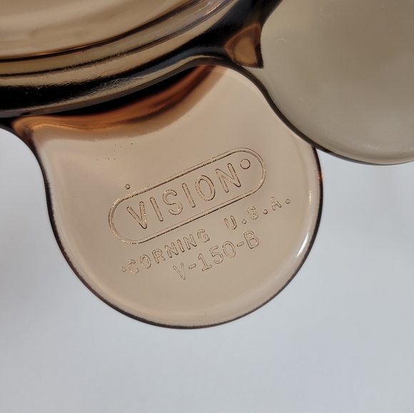 Corningware Visions Amber Glass V-150-B Grab-It Bowl - Picture 2 of 15